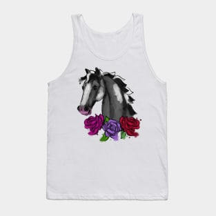 Horse with flowers Tank Top